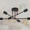 Lámpara tipo Sputnik 6 Focos Negra