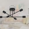 Lámpara tipo Sputnik 6 Focos Negra