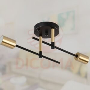 Lámpara de Techo Industrial con 2 Focos Ajustables