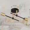 Lámpara de Techo Industrial con 2 Focos Ajustables