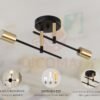 Lámpara de Techo Industrial con 2 Focos Ajustables
