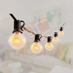 Guirnalda con 25 Focos Luz Cálida – 7.6 m para Exterior e Interior