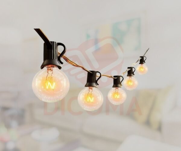 Guirnalda con 25 Focos Luz Cálida – 7.6 m para Exterior e Interior