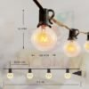 Guirnalda con 25 Focos Luz Cálida – 7.6 m para Exterior e Interior