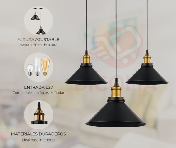Lámpara Colgante Vintage Industrial